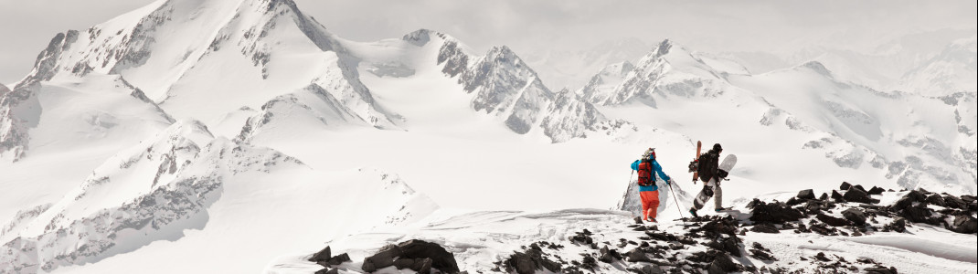 Am Pitztaler Gletscher genießen Tourengeher Aufstiege bis auf 3.774m Meter.