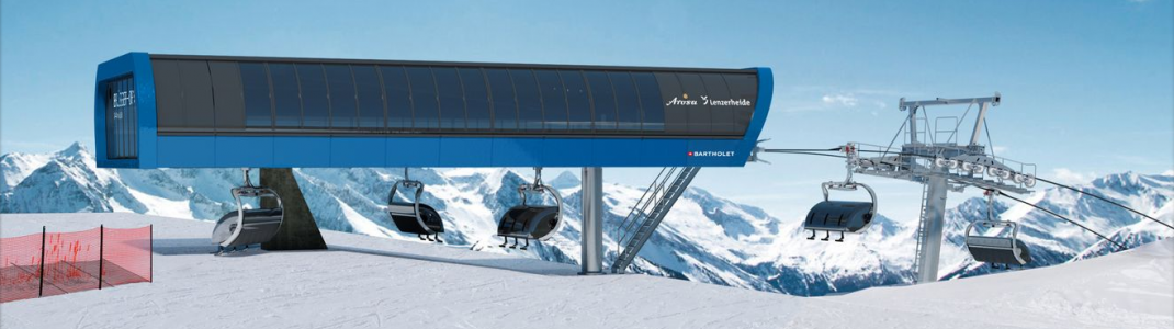 Visualisierung der neuen Bergstation auf dem Brüggerhorn in Arosa
