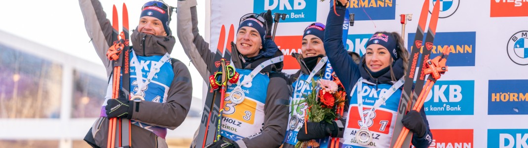 Zweiter Platz für das italienische Team um Dorothea Wierer.