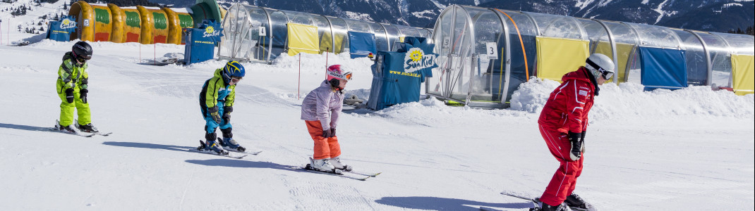 Die Devise in Skikursen: Abstand halten.
