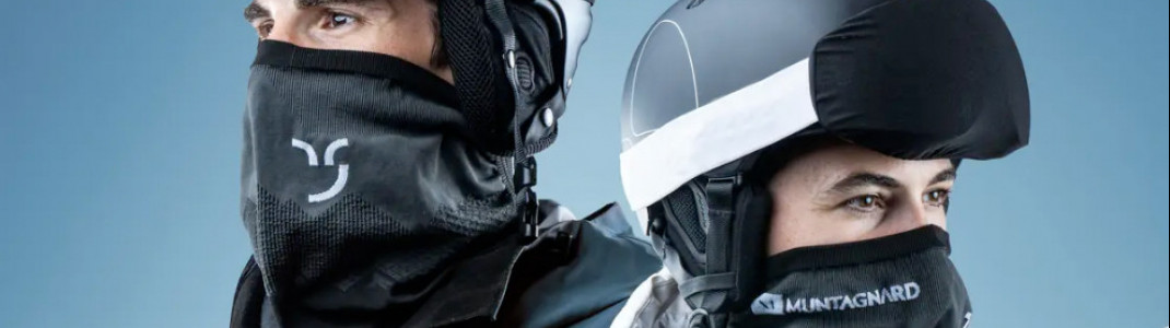 Ein erster Designentwurf des Maskenschals von Muntagnard, der im Auftrag des Kantons Graubünden entwickelt wird.
