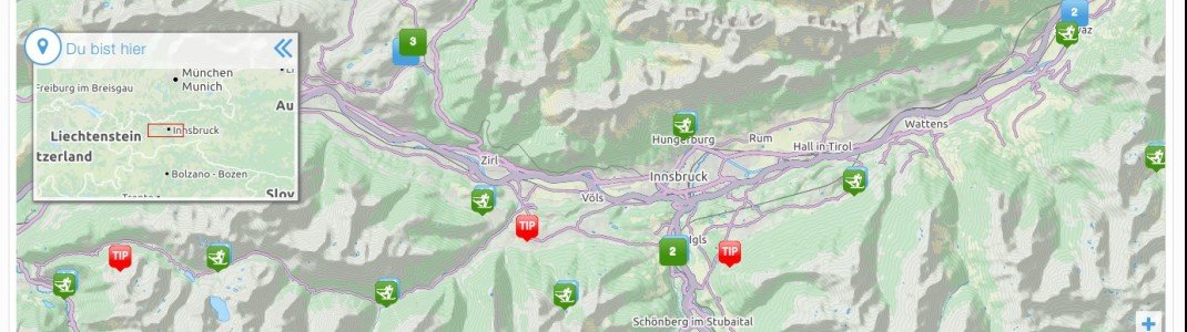 Mit der Karte im Reiseführer könnt ihr neue Skigebiete entdecken