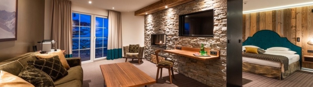 Bis zu vier Personen finden in der Suite Edelart und ihren zwei Schlafzimmern Platz.