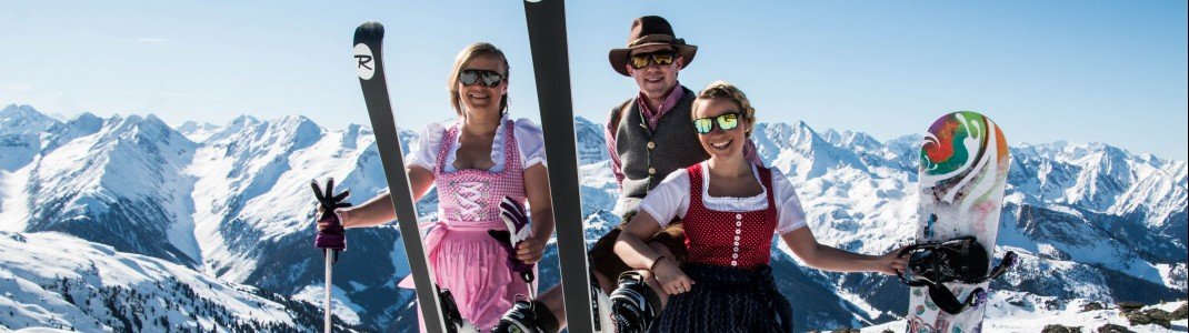 Richtig fesch gehts in der Zillertal Arena in Tracht zu