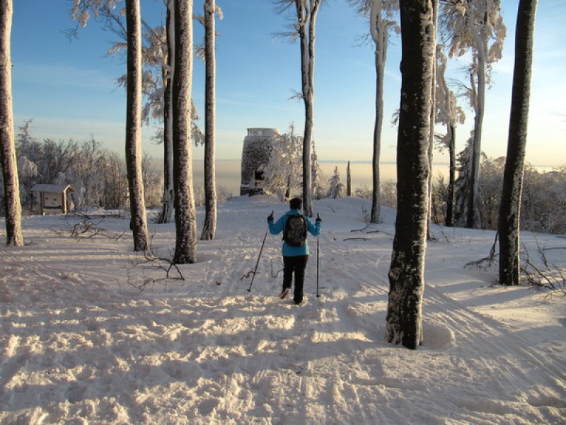 Winterwandern auf den Hirschenstein bei St. Englmar.