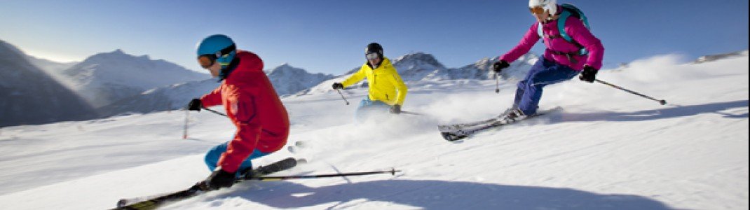 Skifahrer in Action