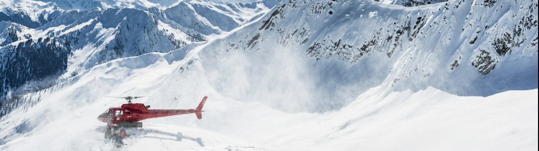 Heli-Skiing in den Kootenay Rockies.