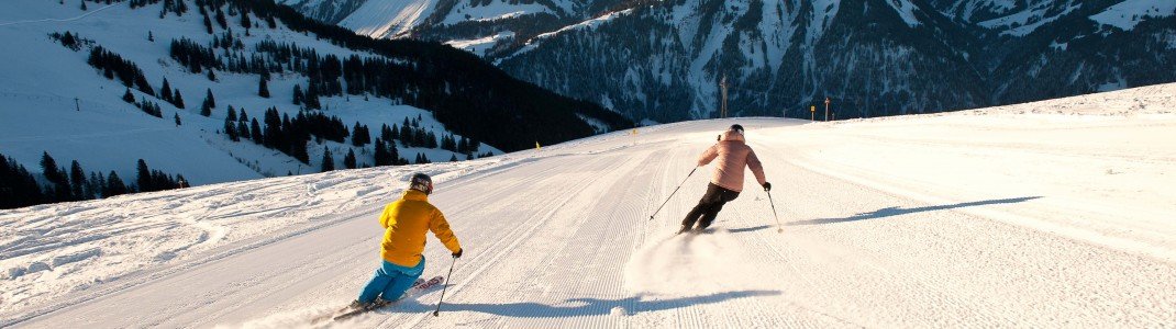 Traumhafte Pisten erwarten Skifahrer am Diedamskopf.