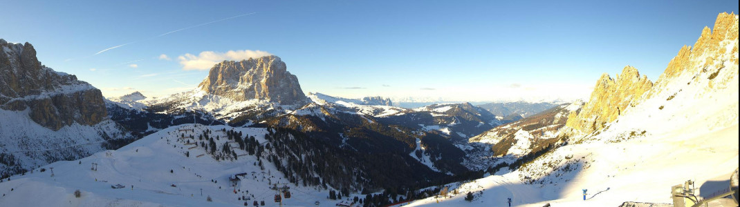 Tolle Bedingungen auch am Dantercepies oberhalb von Wolkenstein.