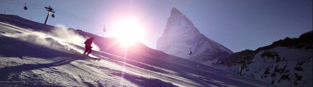 Traumhaft Skifahren geht auf dem Zermatter Gletscher - hier ist Matterhorn Paradise nicht nur eine Phrase