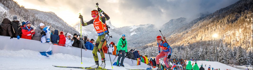 In January 2018, Ruhpolding will again host disciplines of this season's World Cup 2017/2018, being one of the most popular World Cup venues.