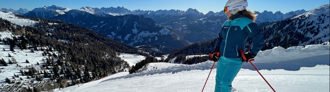 Wir fahren alle Pisten des Latemar Sixpack in Obereggen.