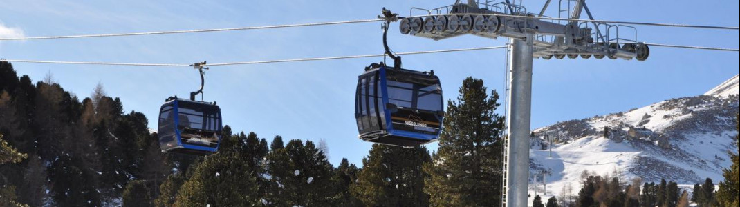 Die Gondeln der neuen Piz-Seteur-Bahn bringen Wintersportler noch schneller zur Sellaronda.
