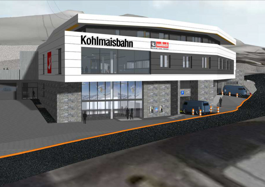 100 Tiefgaragenparkplätze und Mitarbeiterwohnungen werden in der Talstation der Kohlmaisbahn untergebracht.