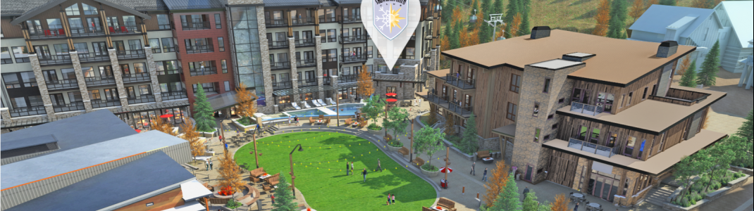 So wird das Gelände des Limelight Hotel Snowmass aussehen.