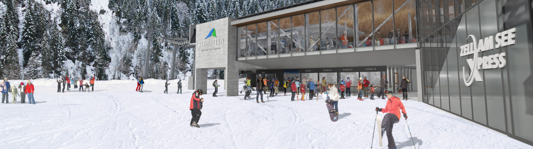 So wird die neue Talstation in Viehhofen aussehen.