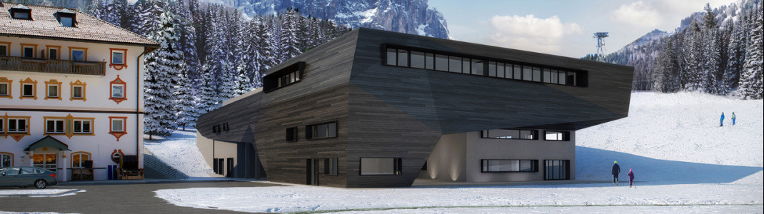 So wird die neue Talstation der Gondelbahn 'Piz Seteur' aussehen.