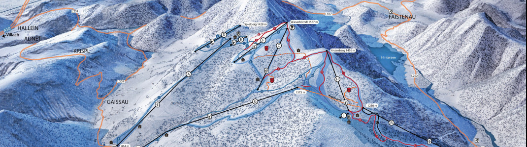 Das Skigebiet Gaißau-Hintersee liegt unweit von Salzburg.