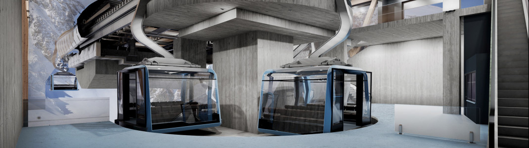 Eine neue 3S-Bahn entsteht in Zermatt.
