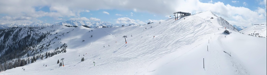 Wie im tiefsten Winter sieht es Ende März noch am Großen Asitz in Leogang aus.