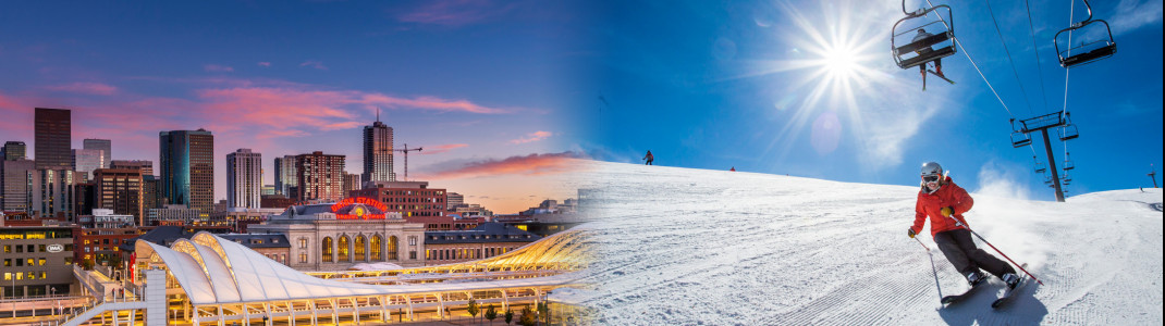 Die Stadt Denver erkunden und in Aspen die legendären Skiberge erobern