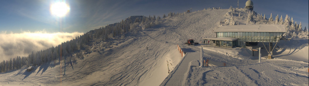 Die deutschen Gipfel sind schneebedeckt, die Skigebiete bleiben aber vorerst geschlossen.