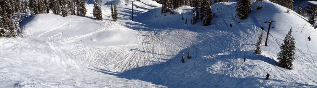 Steep off-piste terrain at the "Wildcat"