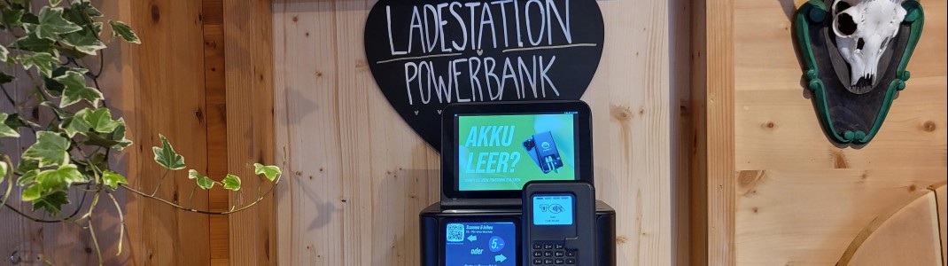 Convenient: There’s also a charging station available.