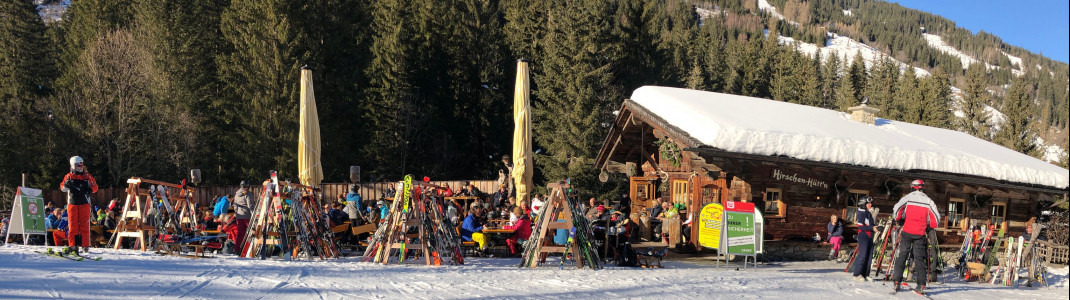Sunny and still protected from the wind: The Hirschen-Hütt'n in the end of the B20 run is our tip for a stopover.