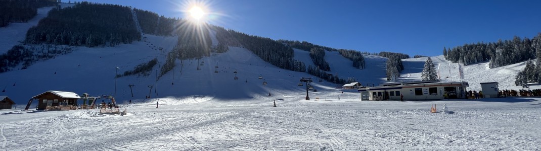You can find easy slopes around the Hutterer Böden.
