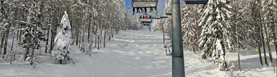 The Zwieselberg route runs under the chairlift.