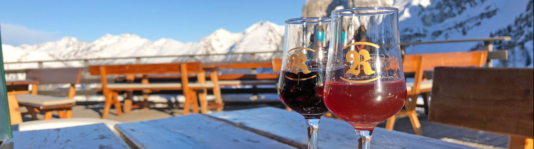 Fantastic panorama and homemade schnapps at the Edelweiss Hut.