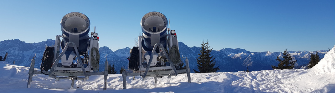 Most of the slopes can be artificially snowed.