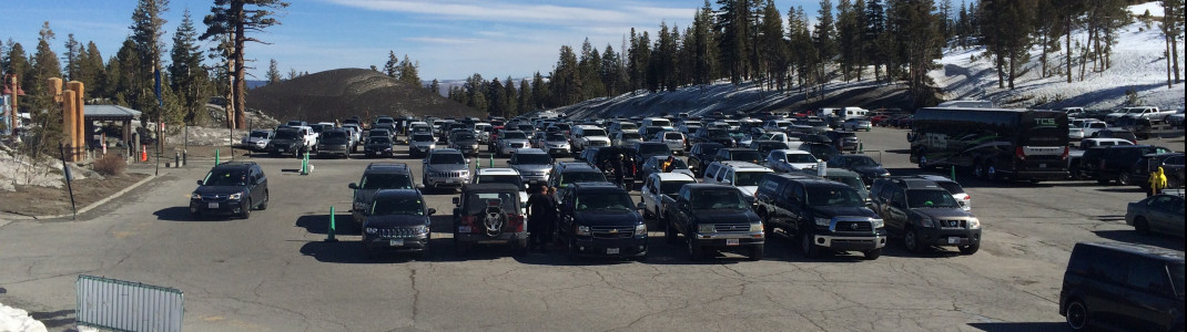 The parking spots at Mammoth Mountain are free - as long as you don’t necessarily have to be first in line.