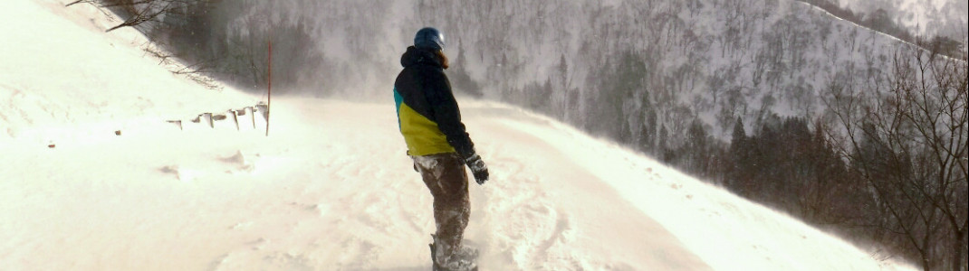 In the Karasawa area there are easy and quiet slopes.