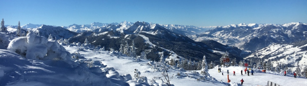 Fantastic view above the mountain station "Rote 8er" in Wagrain.