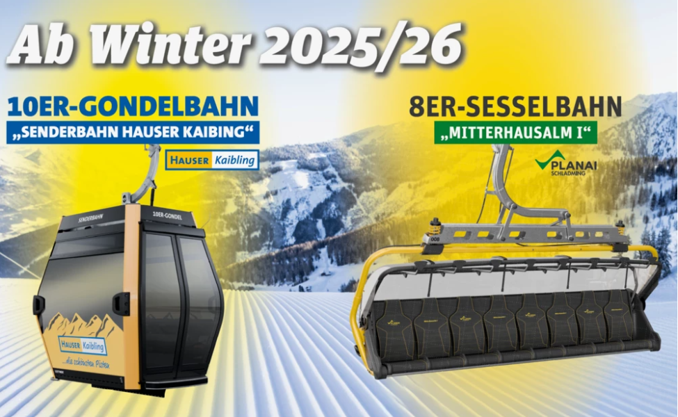 Die Skischaukelverbindung zwischen Hauser Kaibling und Planai wird mit neuen Bahnen weiter modernisiert.