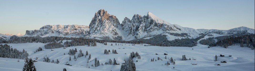 Unendliche Möglichkeiten und traumhafte Ausblicke - das ist Winterurlaub auf der Seiser Alm.