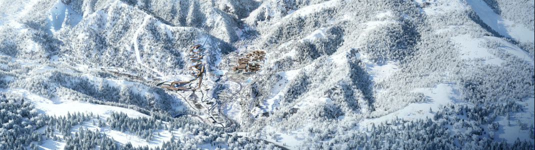 In der Yanqing Zone in den Bergen befinden sich die Alpinstrecken, die neue Bobbahn und ein Olympisches Dorf.