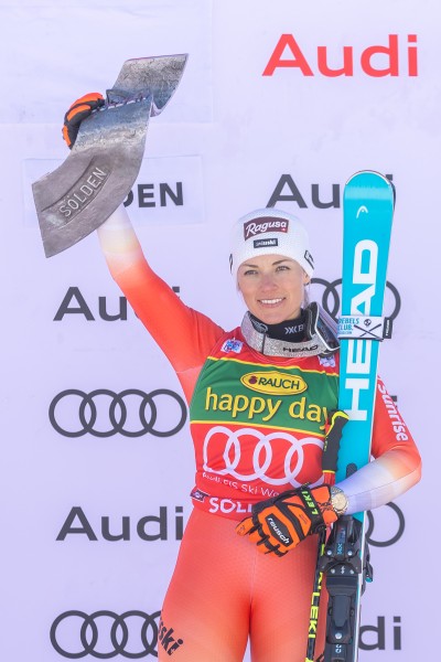 Lara Gut-Behrami holte sich letztes Jahr den Auftaktsieg in Sölden.