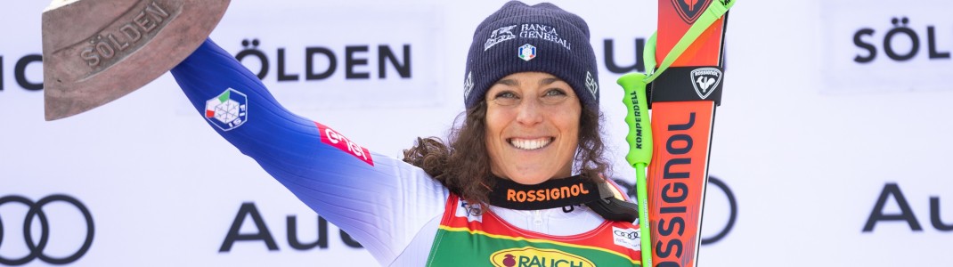 Mit großen Vorsprung zur Siegerin im Gesamtweltcup: Federica Brignone.