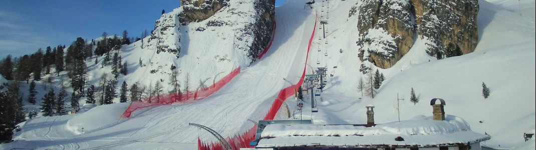 Die Schneebedingungen wären aktuell perfekt auf der Weltcupstrecke in Cortina d'Ampezzo.