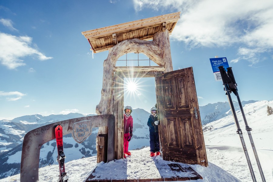 Die Pforte ins Ski Juwel Alpbachtal Wildschönau ist der perfekte Ort für ein Urlaubsfoto.