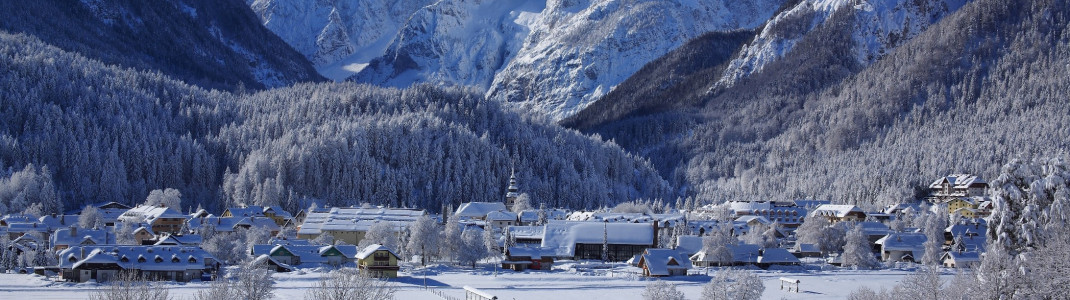 Der slowenische Skiort Kransjka Gora liegt direkt an der Grenze zu Österreich.