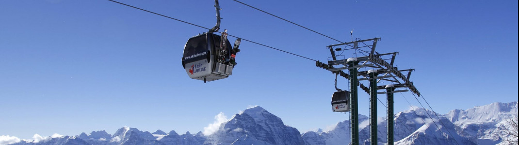 Lake Louise liegt in den Rocky Mountains und ist eines der beliebtesten Skigebiete Kanadas.