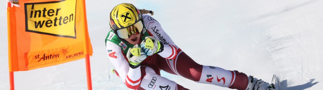 Zwei Damenrennen stehen auf der Kandahar-Piste in St. Anton auf dem Programm.