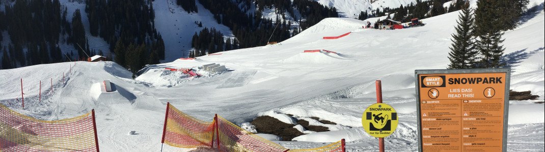 60.000 Quadratmeter groß ist das Gelände des Snowparks in Damüls.
