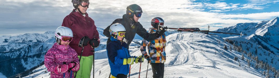 Die vielen blauen und rot markierten Pisten sind ein ideales Terrain für die ganze Familie.