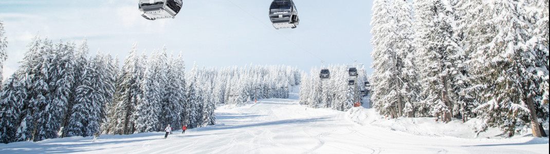 Moderne Lifte und breite flache Pisten prägen die Abfahrten im Teilgebiet Flachau.