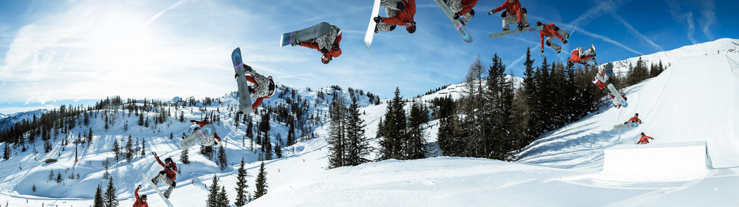 Jib, Straight Jump, Rainbow - wir stellen die häufigsten Elemente in Snowparks vor.